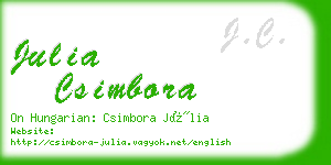 julia csimbora business card